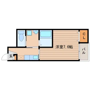 エヴァーグリーン北仙台【1階】の間取り