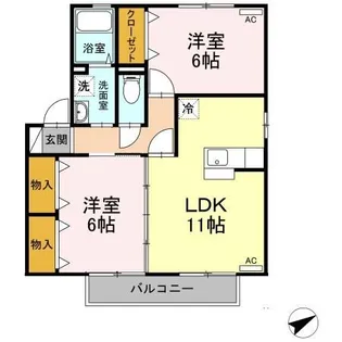 クレストコート C棟【2階】の間取り