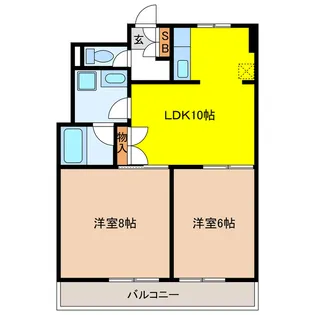 岐阜県岐阜市青柳町5【マンション】の間取り
