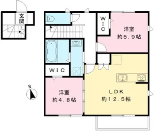 ユアメゾン美鈴園【2階】の間取り
