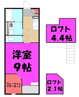 埼玉県春日部市小渕【アパート】の間取り