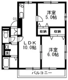 岡山県都窪郡早島町前潟【アパート】の間取り