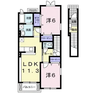 グレイスA【2階】の間取り