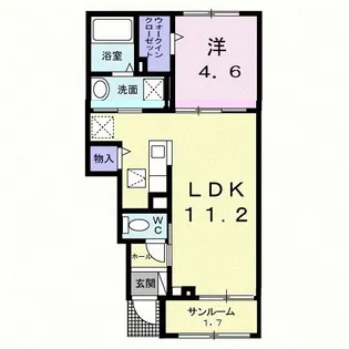 山口県防府市大字新田【アパート】の間取り