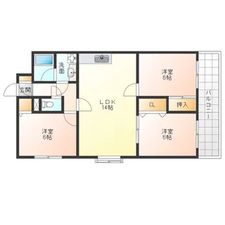 松栄マンション【3階】の間取り