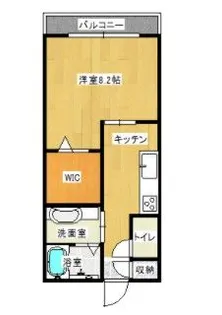 チアフルビューティ黒髪III【1階】の間取り