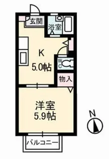 コーポつくし津ノ井【2階】の間取り