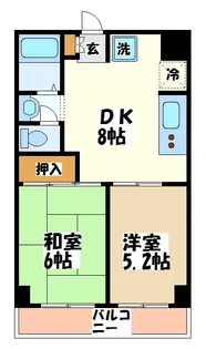 清和レジデンス【下高井戸店専任物件】【2階】の間取り