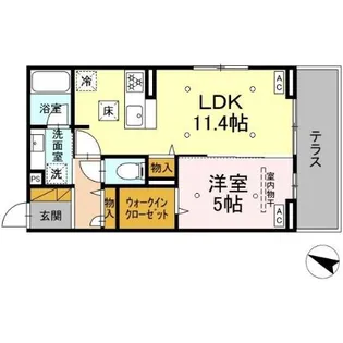 コニフェールI【1階】の間取り