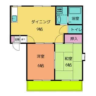 シモン滝の水A棟【1階】の間取り