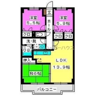 サンシャイン博多南【2階】の間取り