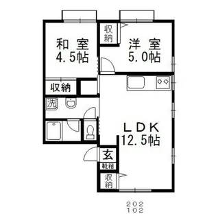 グリーンウッド【1階】の間取り