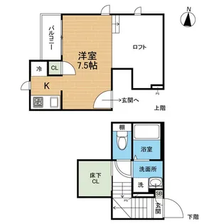CB琴平フェリオ【2階】の間取り