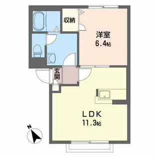 マウントフィールドD【2階】の間取り