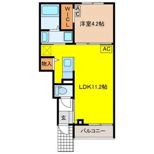 岐阜県岐阜市塩町1【アパート】の間取り