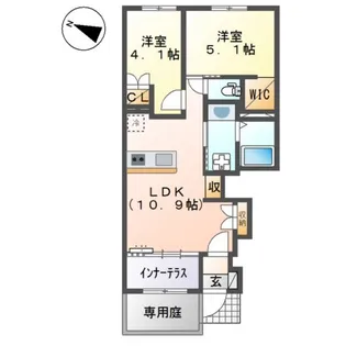 ロータスコートI【1階】の間取り
