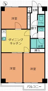ライオンズマンション万世町【5階】の間取り