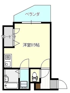 アクテュエル梅田【3階】の間取り