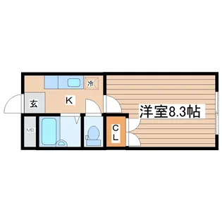 1Kの間取り画像