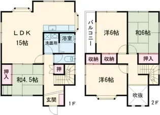 奈良県奈良市あやめ池北3【一戸建】の間取り