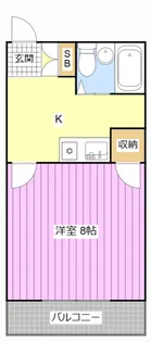 1Kの間取り画像