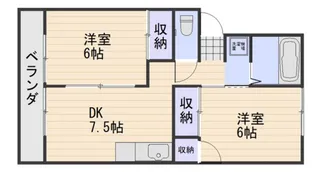 コーポ烏城A【2階】の間取り