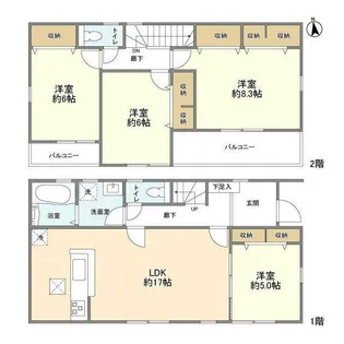 神奈川県横浜市泉区上飯田町【一戸建】の間取り