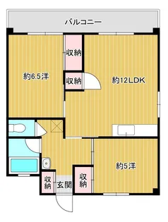 2LDKの間取り画像