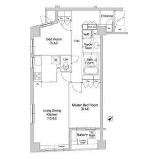 東京都渋谷区千駄ヶ谷3【マンション】の間取り