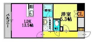 広島県広島市中区宝町【マンション】の間取り