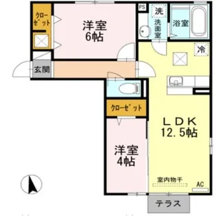 福岡県田川市大字奈良【アパート】の間取り
