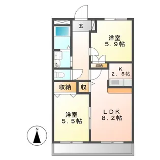 プリマヴェーラ【2階】の間取り