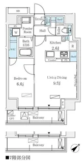 Raum麻布十番【7階】の間取り