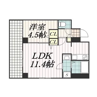 プラージュ東千葉【6階】の間取り