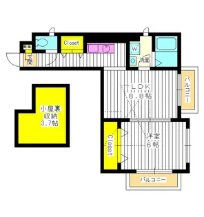東京都練馬区貫井1【アパート】の間取り