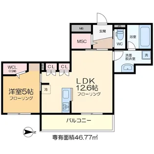メゾンクレール谷在家【3階】の間取り