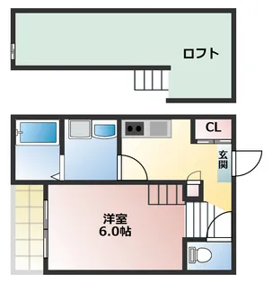 1SKの間取り画像