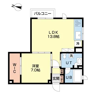 1LDKの間取り画像