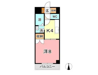 グローリー中庄【4階】の間取り
