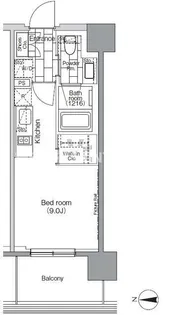 パークハビオ芝浦【6階】の間取り