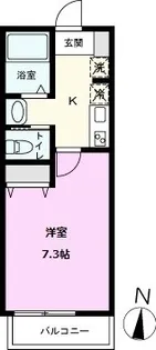 キャメル蒲生【1階】の間取り