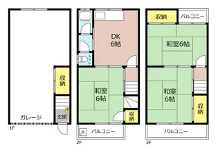 大阪府大阪市平野区瓜破東3【一戸建】の間取り