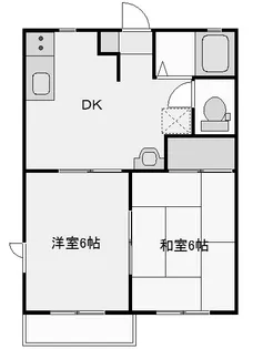 群馬県伊勢崎市上諏訪町【アパート】の間取り