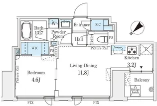 IS銀座レジデンス【4階】の間取り