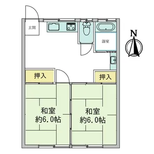 石田アパート【2階】の間取り