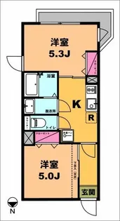 月村マンションNo.22【1階】の間取り