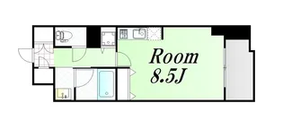 パークキューブ北浜【9階】の間取り