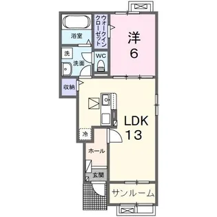 ラーツゥー・デル・マーレ IV【1階】の間取り