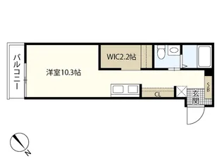 フェリシア梅原【2階】の間取り