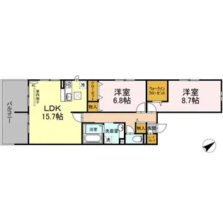 プラムスクエア【1階】の間取り